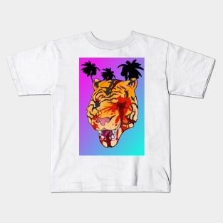 TIGER BLOOD MASK Kids T-Shirt